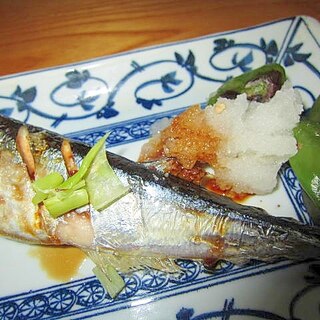 大根おろしと秋刀魚ししとう焼き